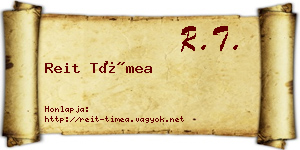 Reit Tímea névjegykártya